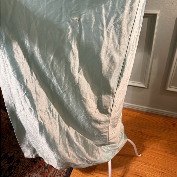 Vintage Light Aqua Ruffle-Trim Women's Robe FLAWED - Sleepwear - Picture 7 of 11